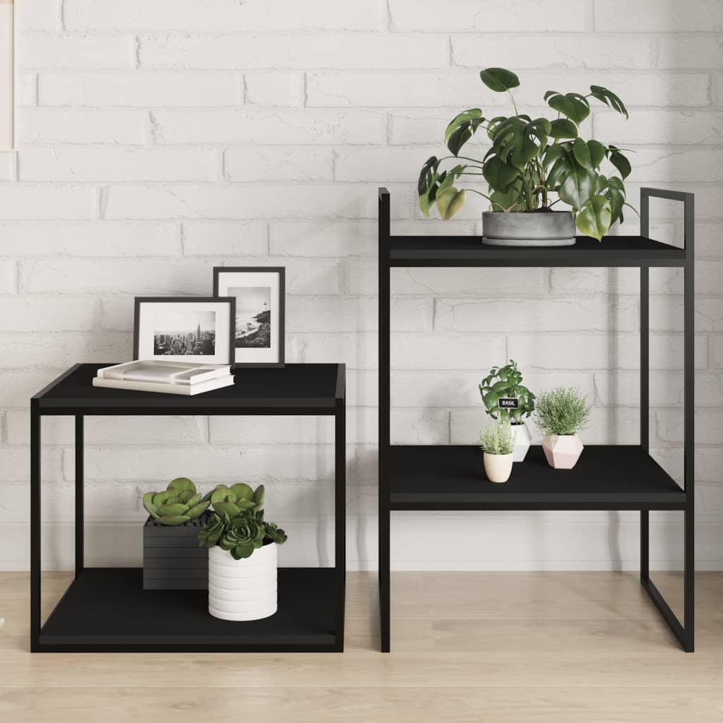 Bücherregal-Bretter 4 Stk. Schwarz 40x50x1,5 cm Holzwerkstoff