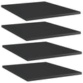 Bücherregal-Bretter 4 Stk. Hochglanz-Schwarz 40x50x1,5 cm