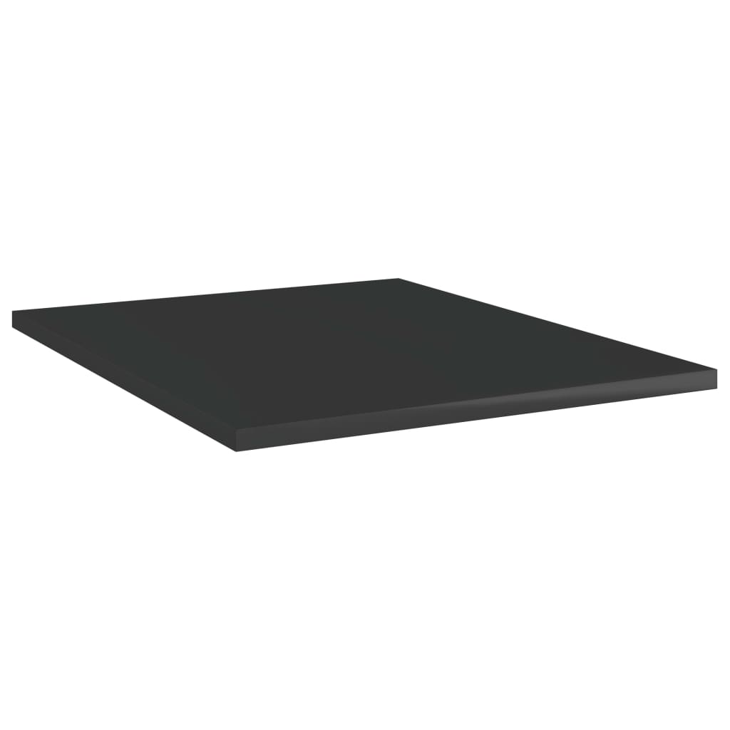 Bücherregal-Bretter 4 Stk. Hochglanz-Schwarz 40x50x1,5 cm