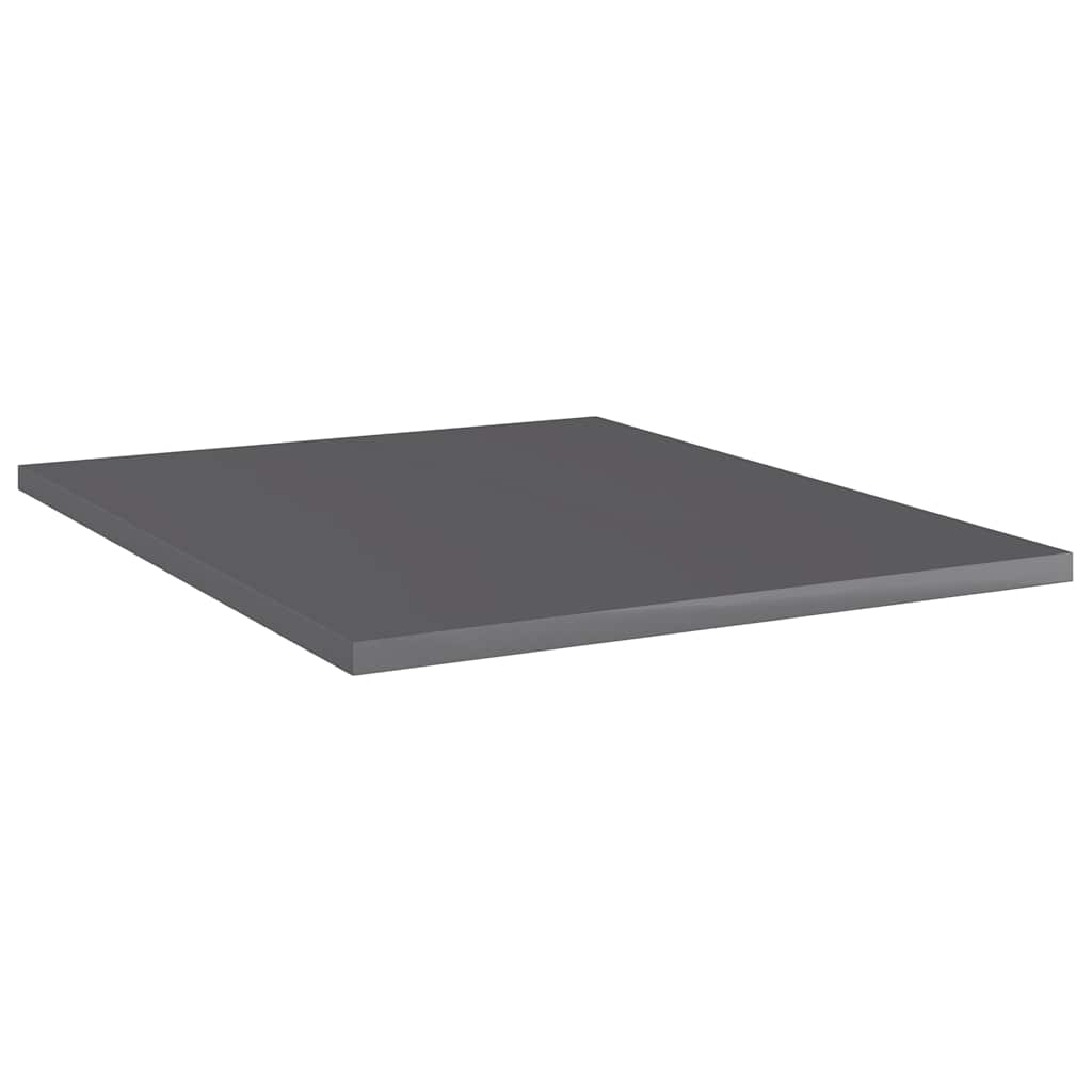 Bücherregal-Bretter 8 Stk. Hochglanz-Grau 40x50x1,5 cm