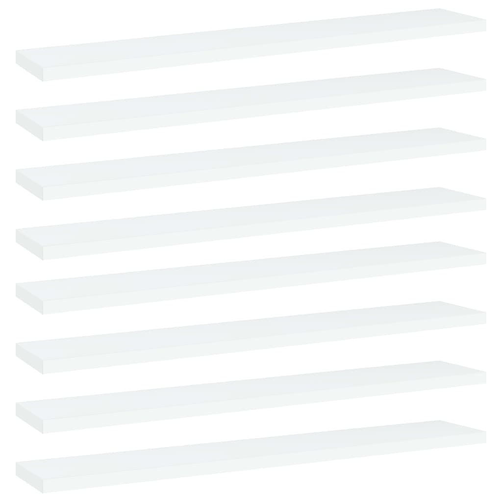 Bücherregal-Bretter 8 Stk. Weiß 60x10x1,5 cm Holzwerkstoff