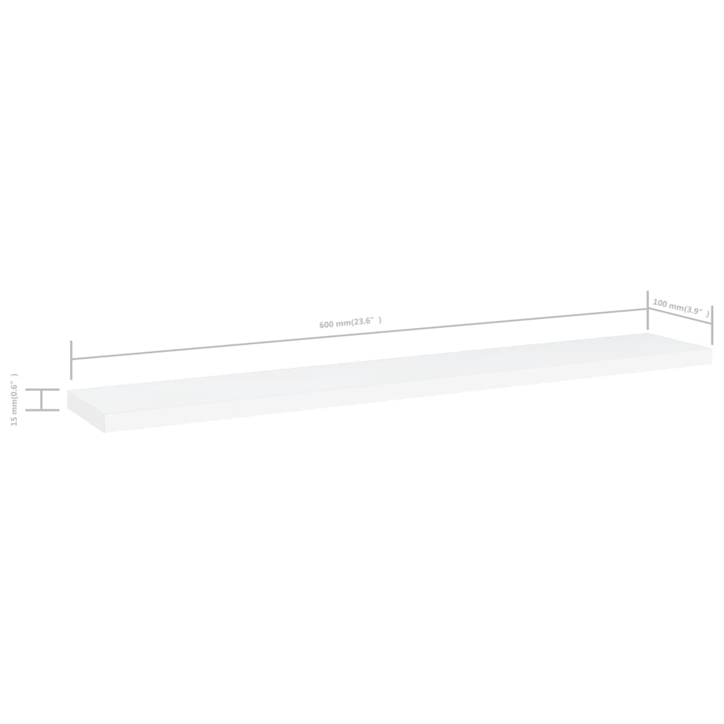 Bücherregal-Bretter 8 Stk. Weiß 60x10x1,5 cm Holzwerkstoff