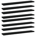 Bücherregal-Bretter 8 Stk. Schwarz 60x10x1,5 cm Holzwerkstoff