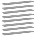 Bücherregal-Bretter 8 Stk. Betongrau 60x10x1,5 cm Holzwerkstoff