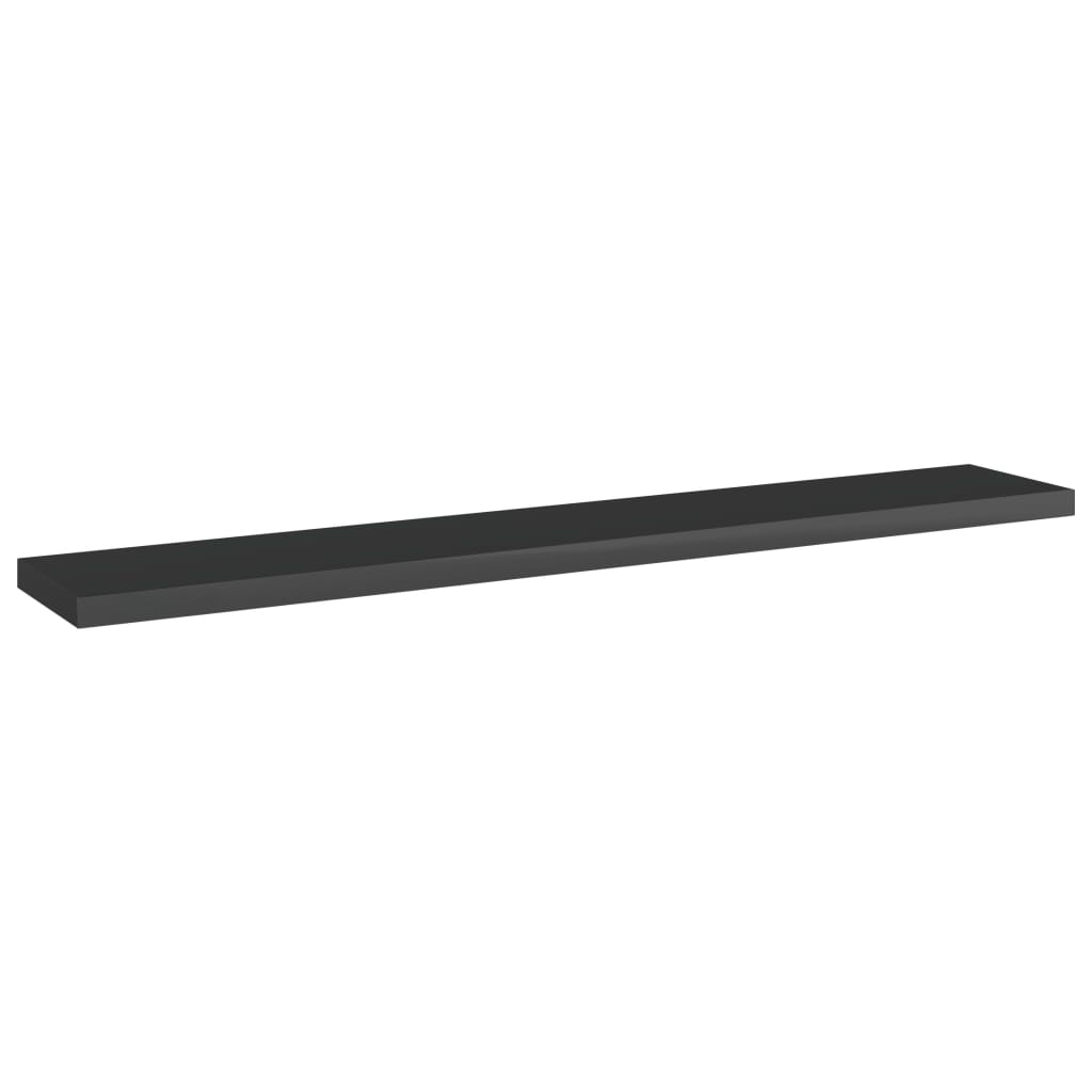 Bücherregal-Bretter 4 Stk. Hochglanz-Schwarz 60x10x1,5 cm