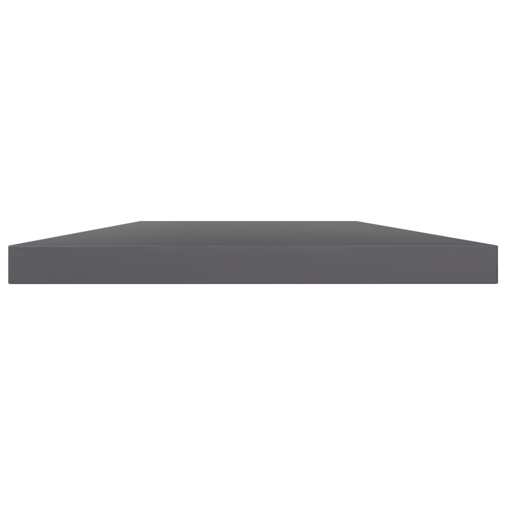 Bücherregal-Bretter 4 Stk. Hochglanz-Grau 60x10x1,5 cm