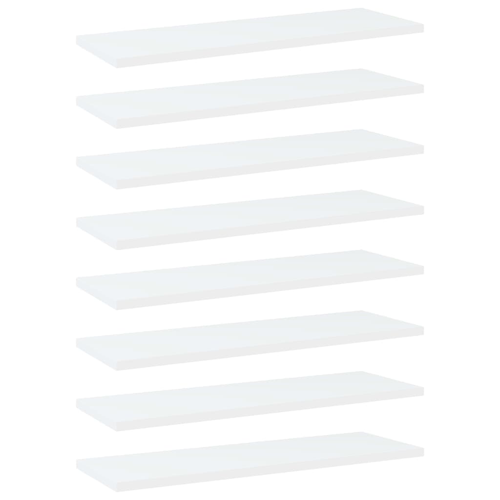 Bücherregal-Bretter 8 Stk. Weiß 60x20x1,5 cm Holzwerkstoff
