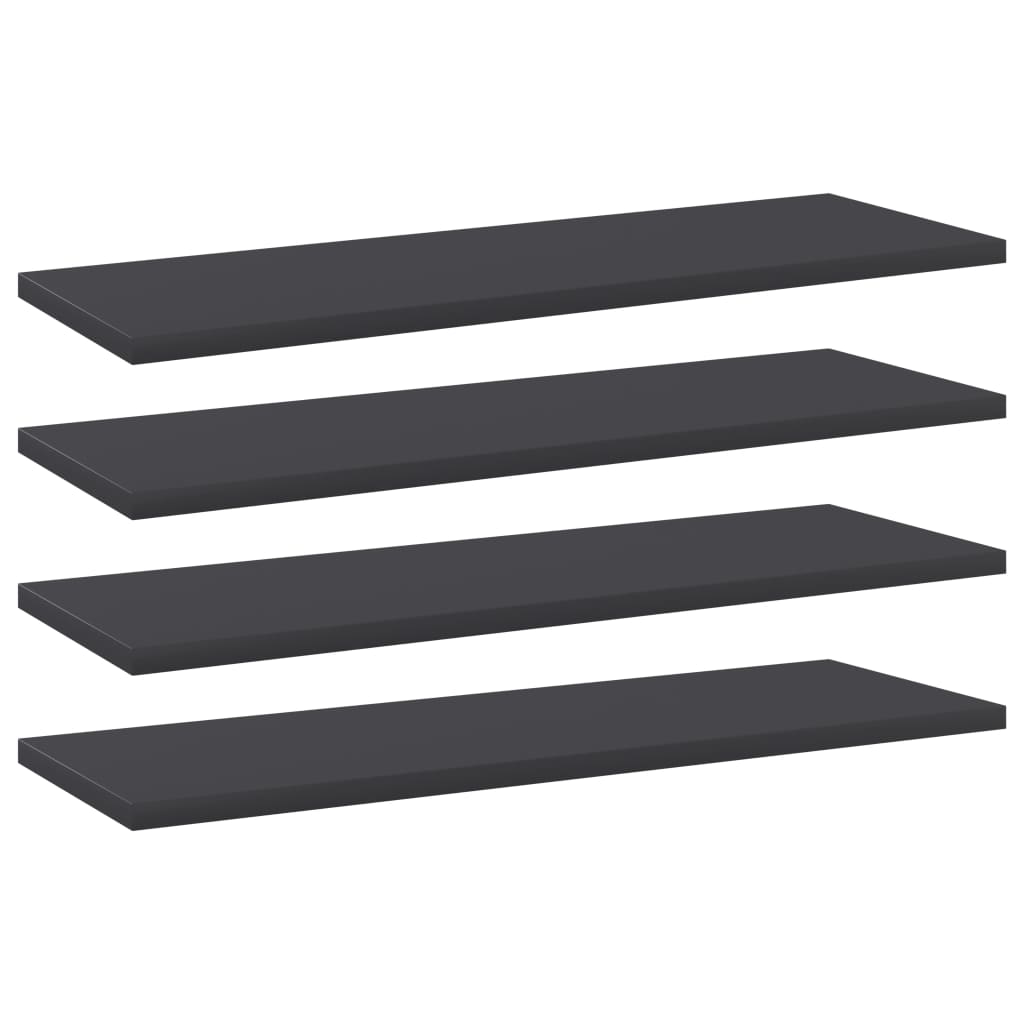 Bücherregal-Bretter 4 Stk. Grau 60x20x1,5 cm Holzwerkstoff