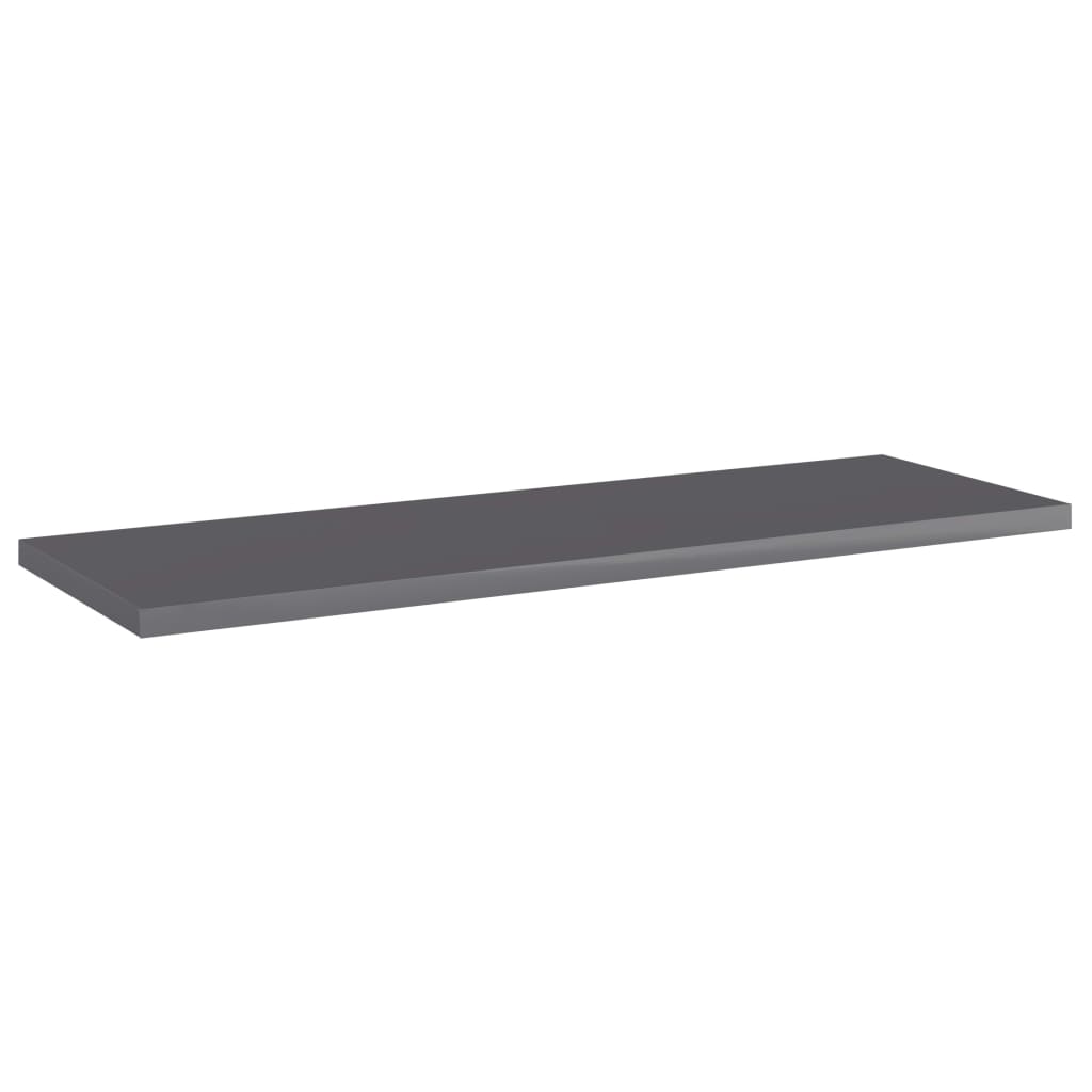 Bücherregal-Bretter 4 Stk. Hochglanz-Grau 60x20x1,5 cm