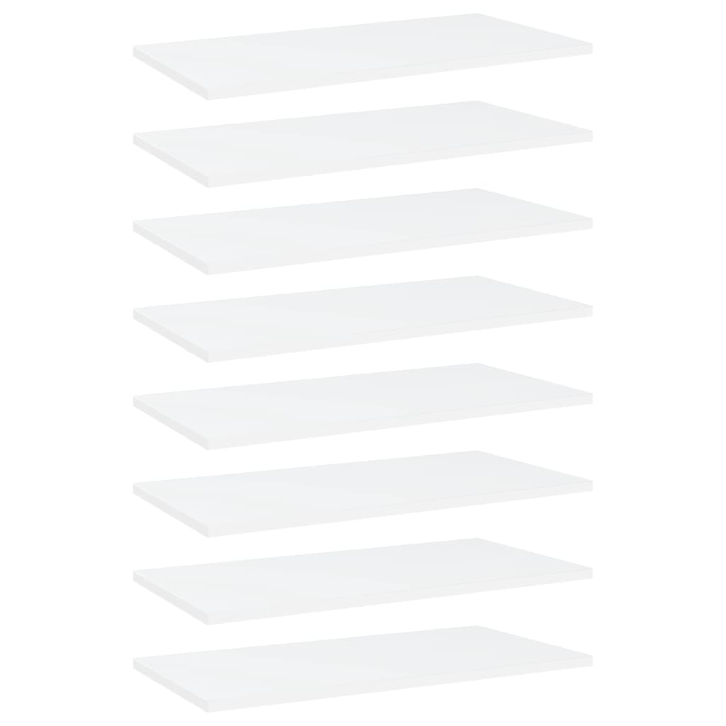Bücherregal-Bretter 8 Stk. Weiß 60x30x1,5 cm Holzwerkstoff