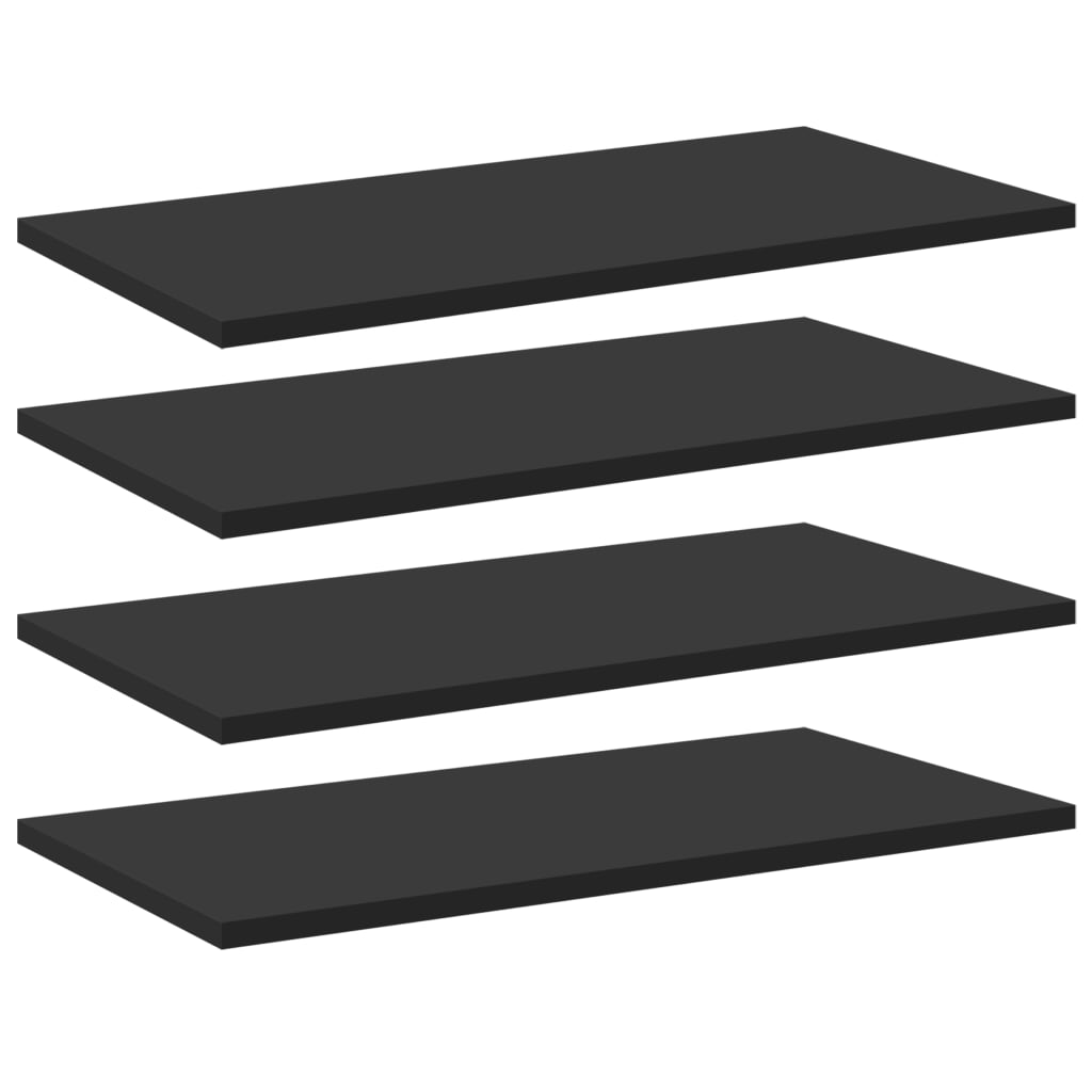 Bücherregal-Bretter 8 Stk. Schwarz 60x30x1,5 cm Holzwerkstoff