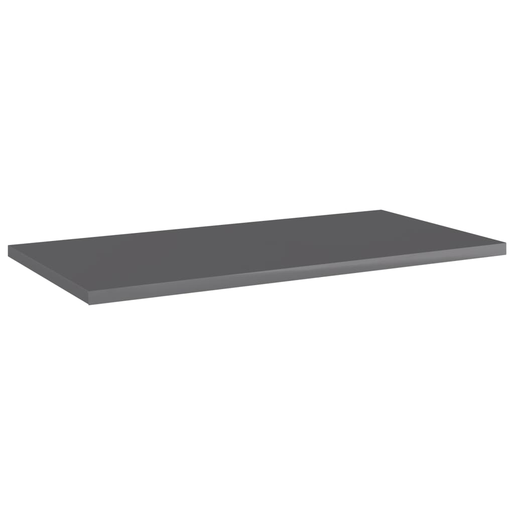 Bücherregal-Bretter 4 Stk. Hochglanz-Grau 60x30x1,5 cm