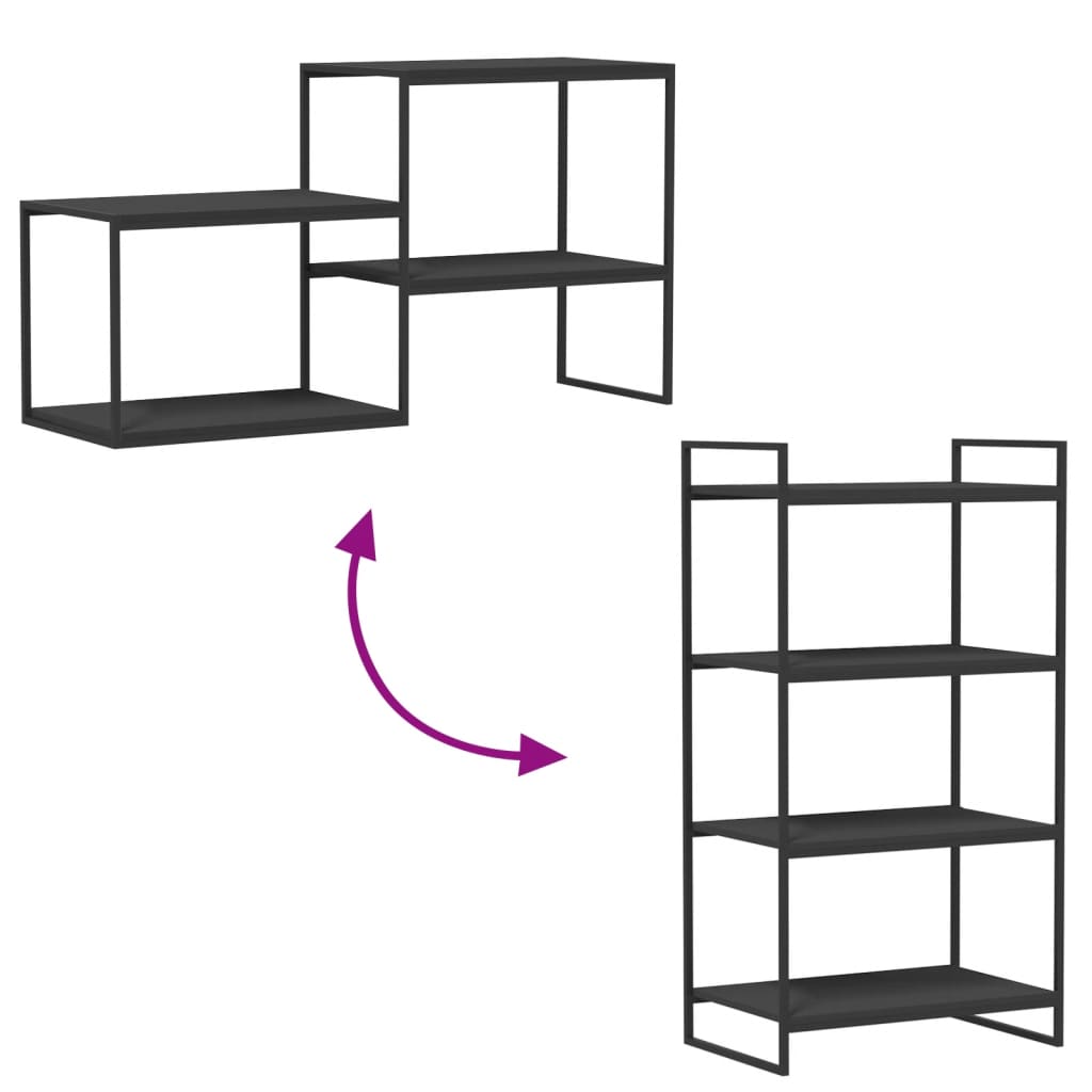 Bücherregal-Bretter 4 Stk. Grau 60x40x1,5 cm Holzwerkstoff
