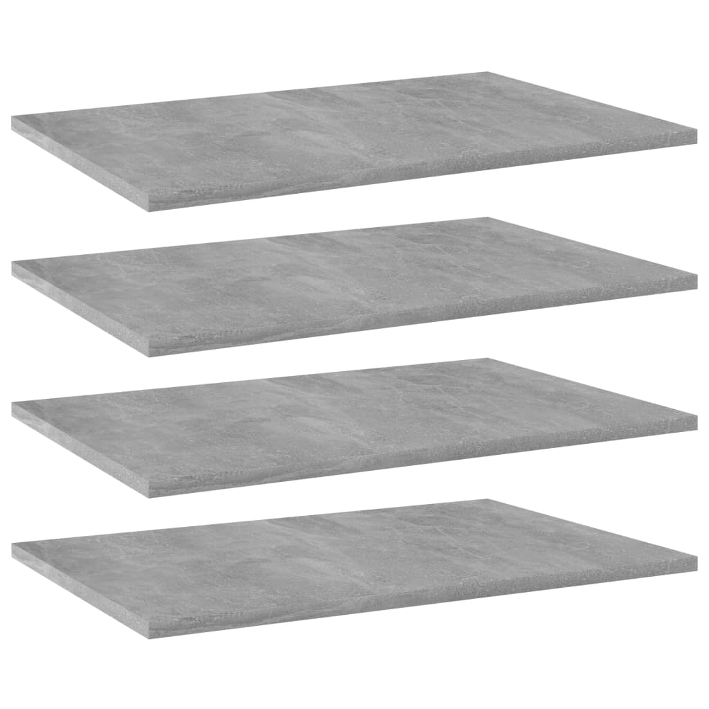 Bücherregal-Bretter 4 Stk. Betongrau 60x40x1,5 cm Holzwerkstoff