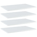 Bücherregal-Bretter 4 Stk. Hochglanz-Weiß 60x40x1,5 cm