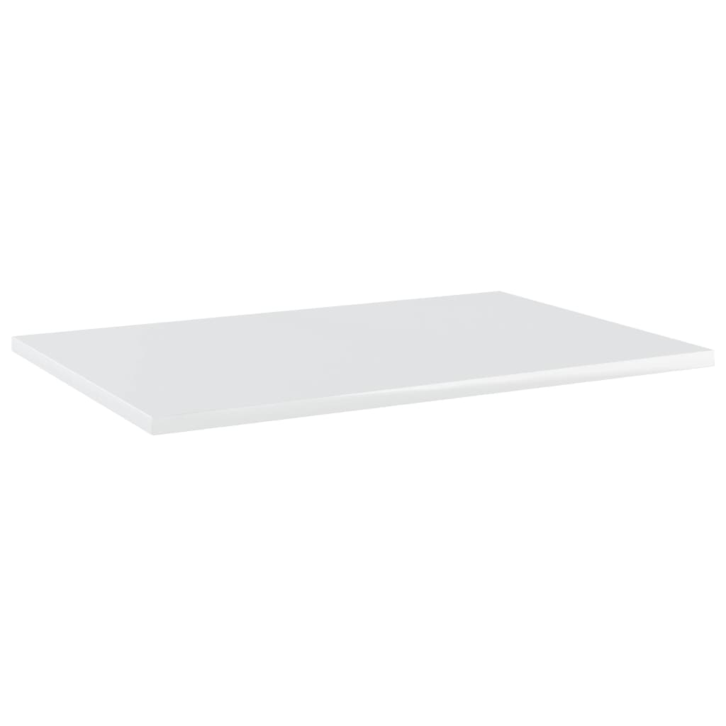 Bücherregal-Bretter 4 Stk. Hochglanz-Weiß 60x40x1,5 cm