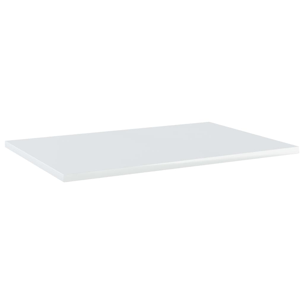 Bücherregal-Bretter 8 Stk. Hochglanz-Weiß 60x40x1,5 cm