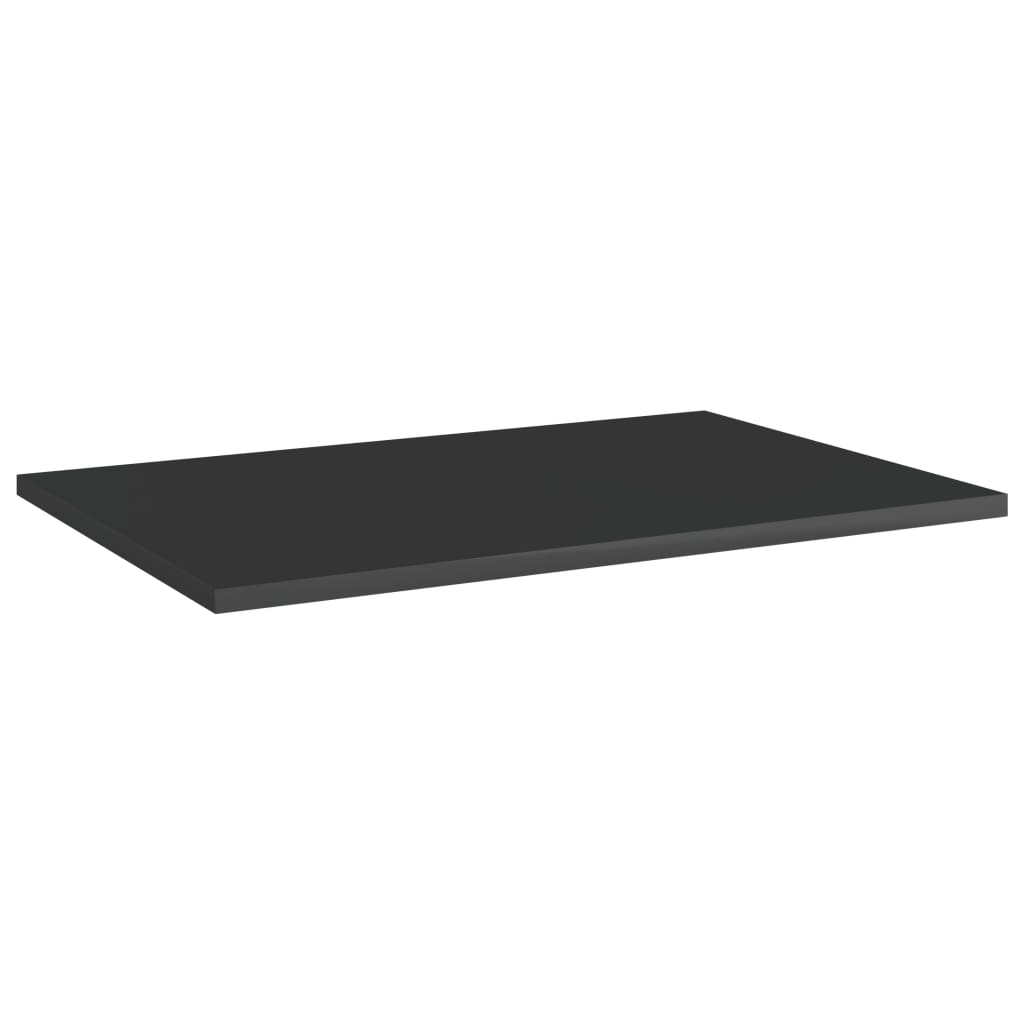Bücherregal-Bretter 8 Stk. Hochglanz-Schwarz 60x40x1,5 cm