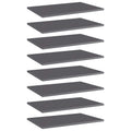 Bücherregal-Bretter 8 Stk. Hochglanz-Grau 60x40x1,5 cm