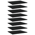 Bücherregal-Bretter 8 Stk. Schwarz 60x50x1,5 cm Holzwerkstoff