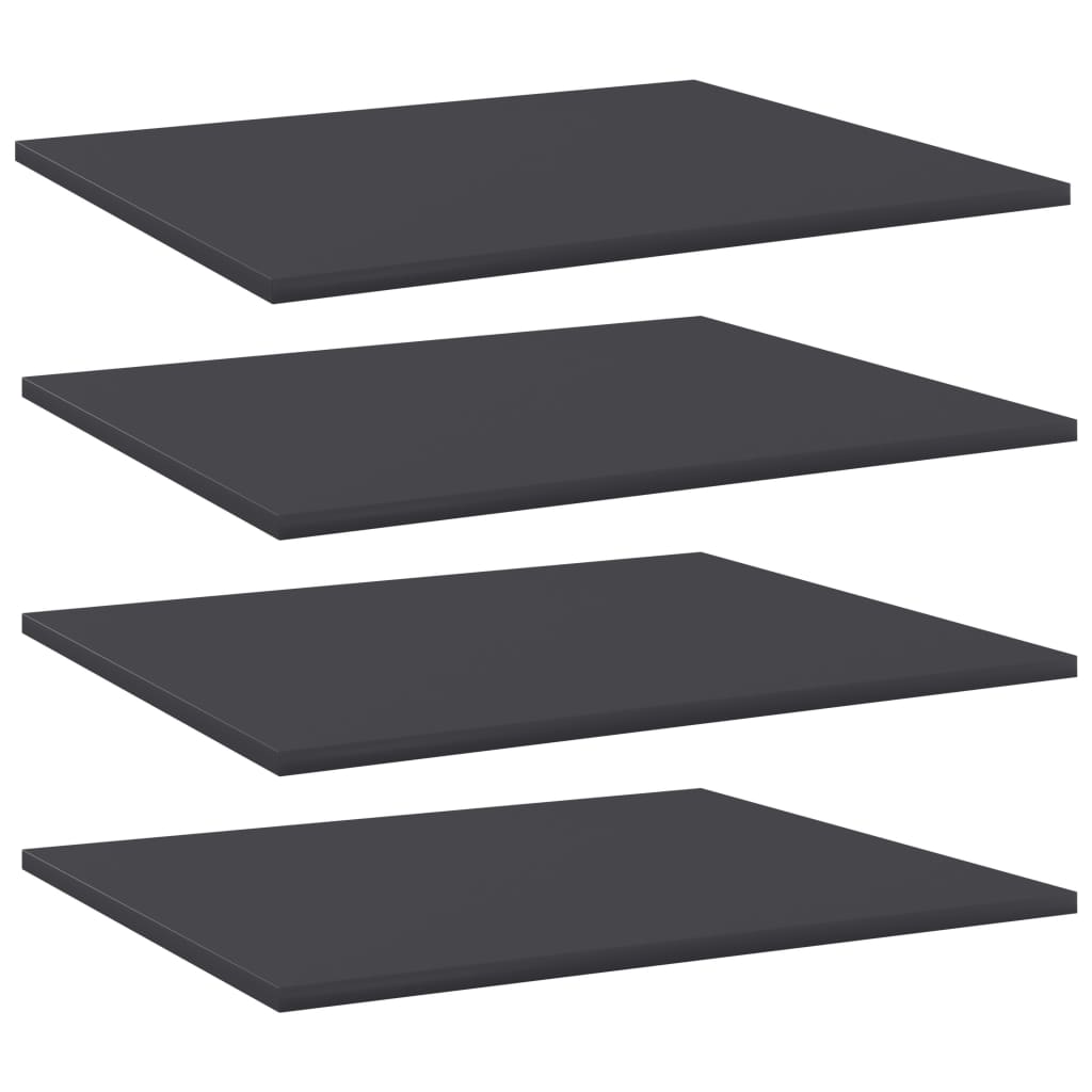 Bücherregal-Bretter 4 Stk. Grau 60x50x1,5 cm Holzwerkstoff