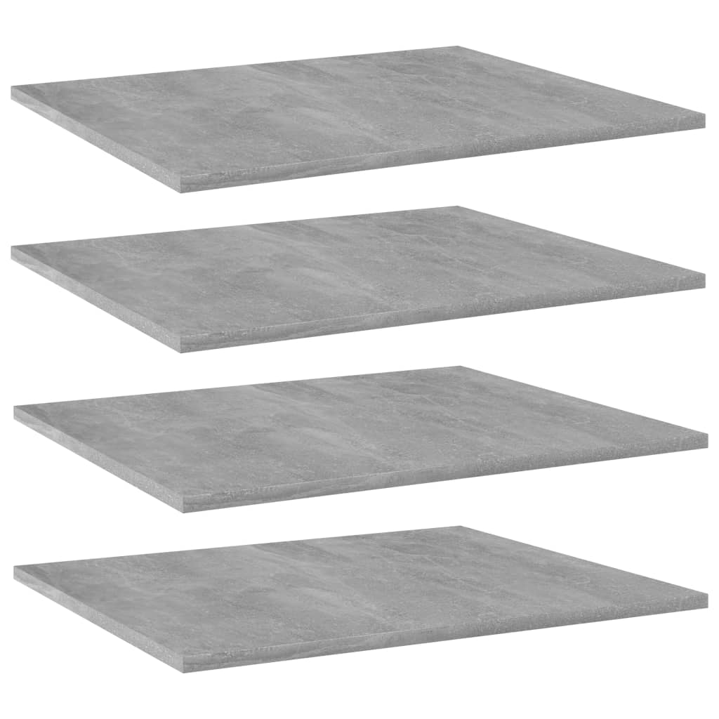Bücherregal-Bretter 4 Stk. Betongrau 60x50x1,5 cm Holzwerkstoff
