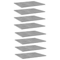 Bücherregal-Bretter 8 Stk. Betongrau 60x50x1,5 cm Holzwerkstoff