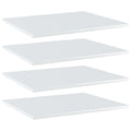 Bücherregal-Bretter 4 Stk. Hochglanz-Weiß 60x50x1,5 cm