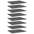 Bücherregal-Bretter 8 Stk. Hochglanz-Grau 60x50x1,5 cm
