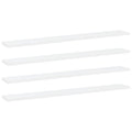 Bücherregal-Bretter 4 Stk. Weiß 80x10x1,5 cm Holzwerkstoff