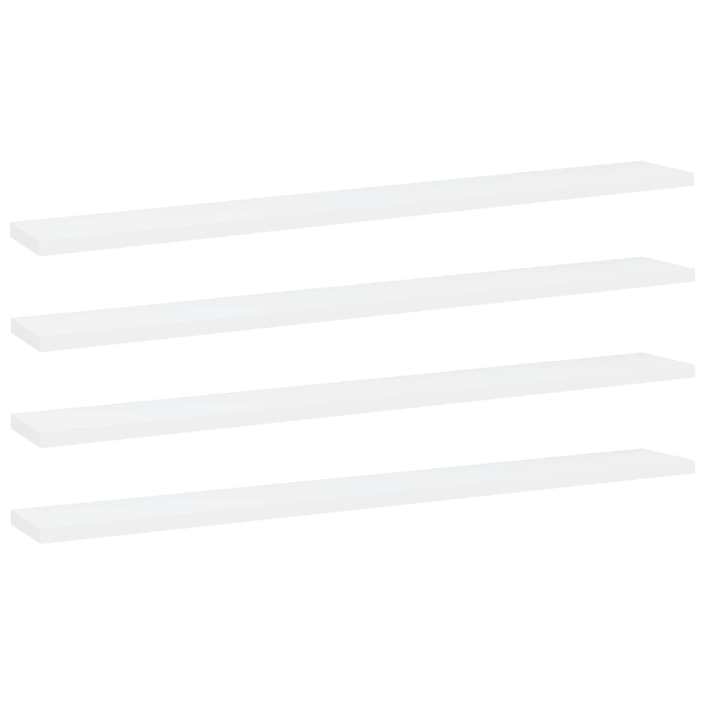 Bücherregal-Bretter 4 Stk. Weiß 80x10x1,5 cm Holzwerkstoff
