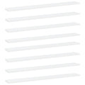 Bücherregal-Bretter 8 Stk. Weiß 80x10x1,5 cm Holzwerkstoff