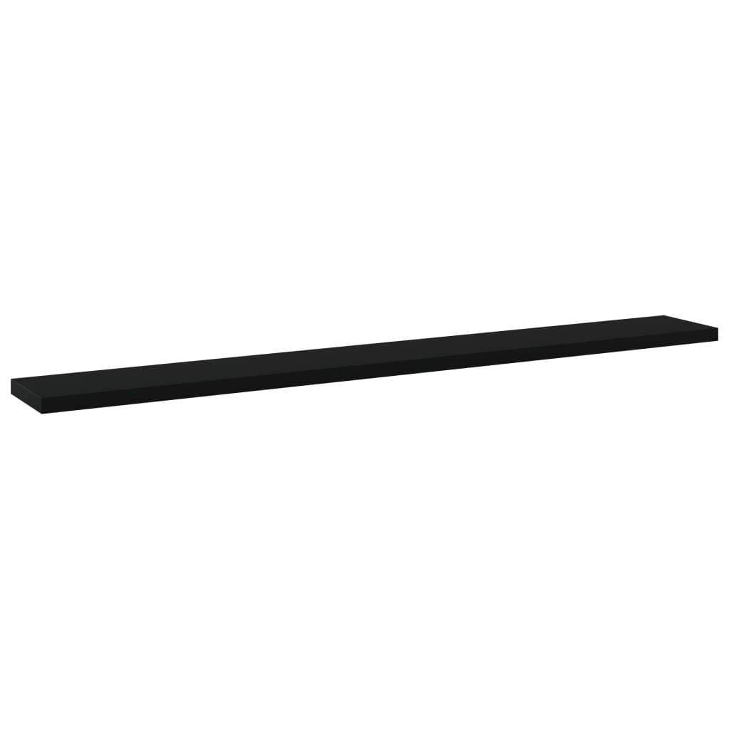 Bücherregal-Bretter 4 Stk. Schwarz 80x10x1,5 cm Holzwerkstoff