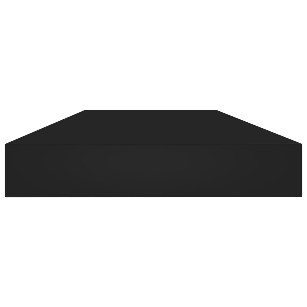 Bücherregal-Bretter 4 Stk. Schwarz 80x10x1,5 cm Holzwerkstoff
