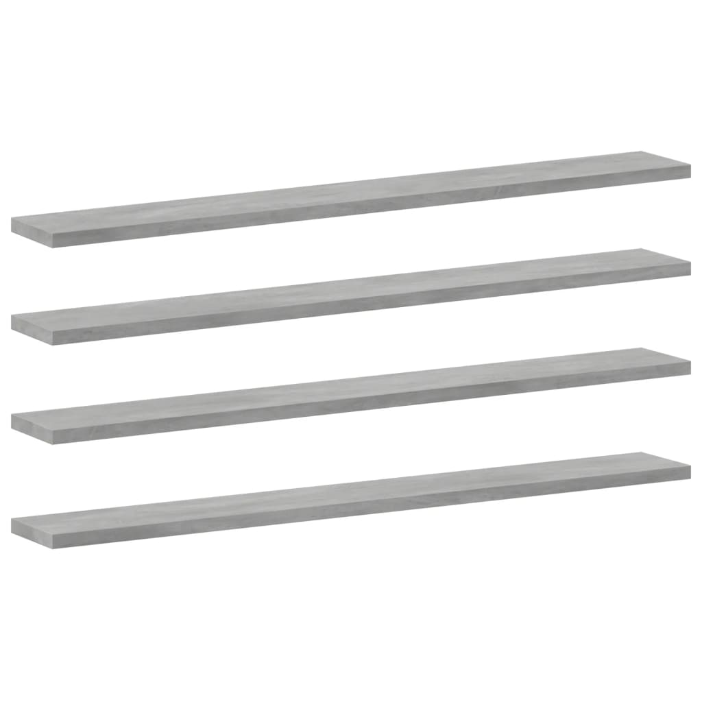 Bücherregal-Bretter 8 Stk. Betongrau 80x10x1,5 cm Holzwerkstoff