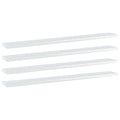 Bücherregal-Bretter 4 Stk. Hochglanz-Weiß 80x10x1,5 cm