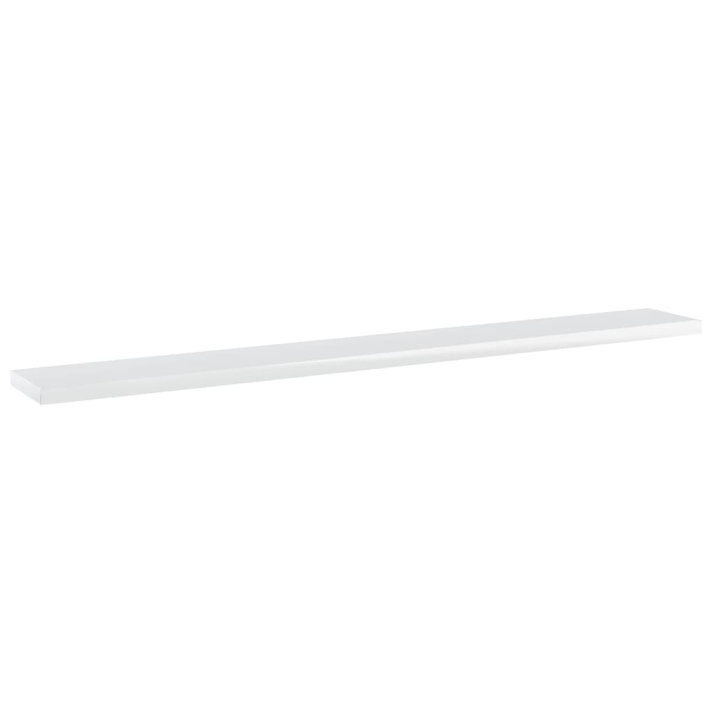 Bücherregal-Bretter 4 Stk. Hochglanz-Weiß 80x10x1,5 cm
