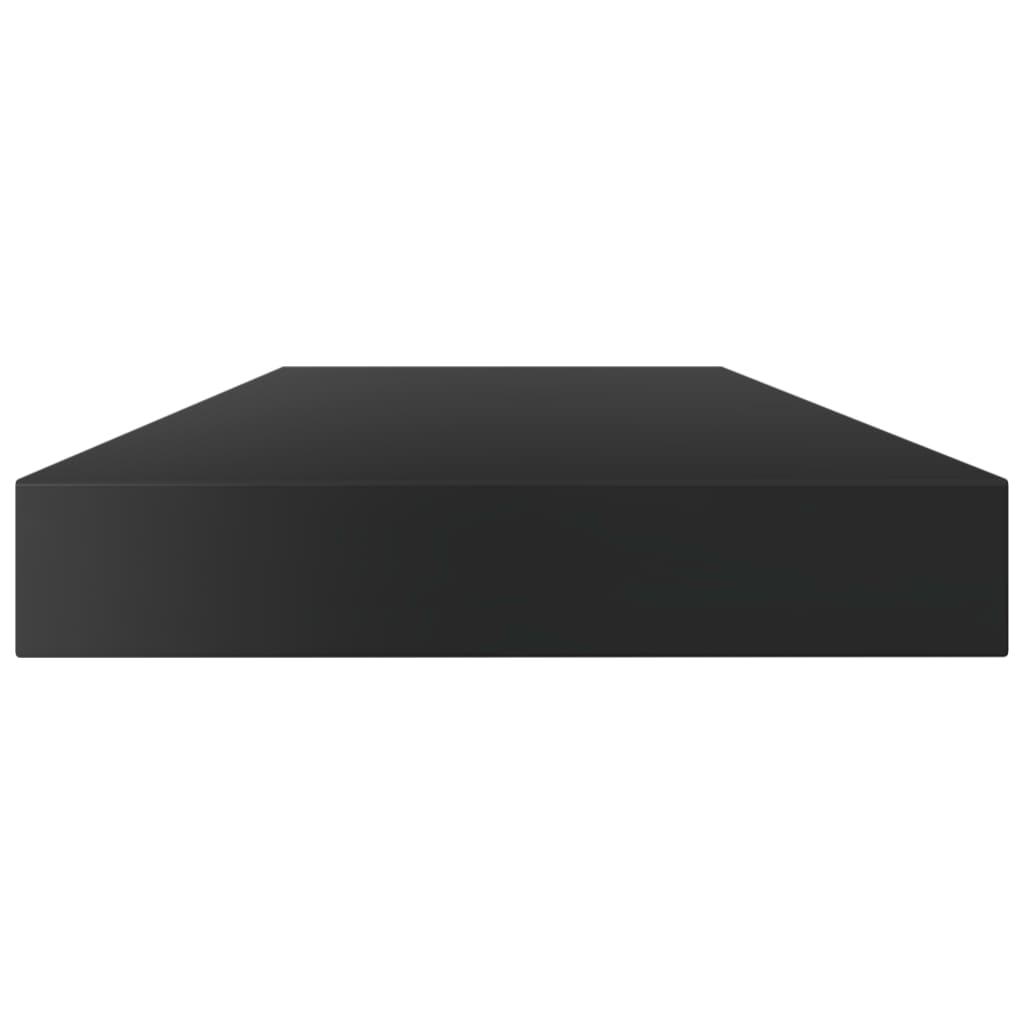 Bücherregal-Bretter 4 Stk. Hochglanz-Schwarz 80x10x1,5 cm
