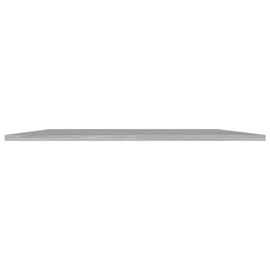 Bücherregal-Bretter 8 Stk. Betongrau 80x20x1,5 cm Holzwerkstoff