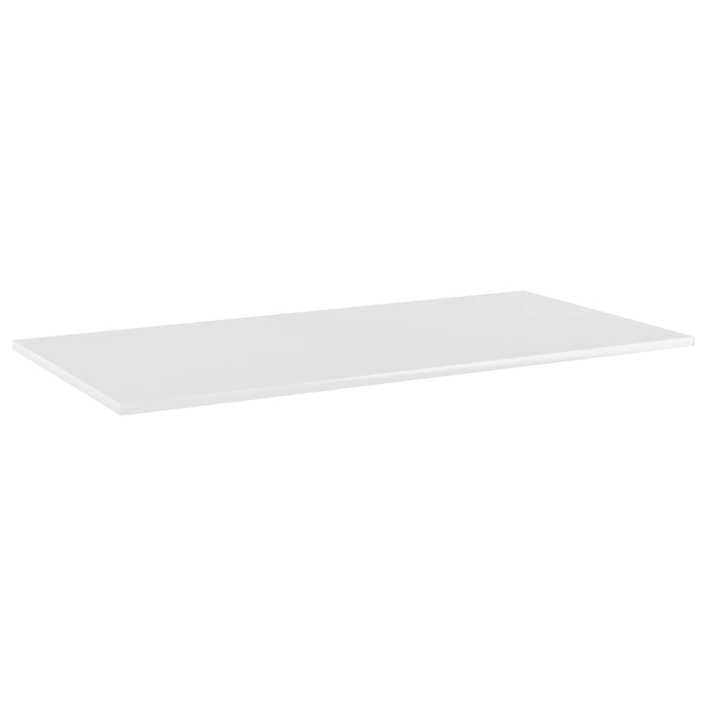 Bücherregal-Bretter 4 Stk. Hochglanz-Weiß 80x20x1,5 cm