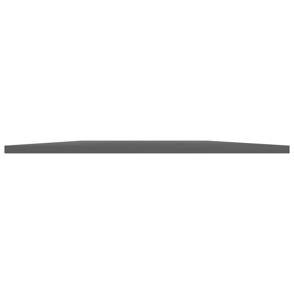 Bücherregal-Bretter 4 Stk. Hochglanz-Grau 80x20x1,5 cm