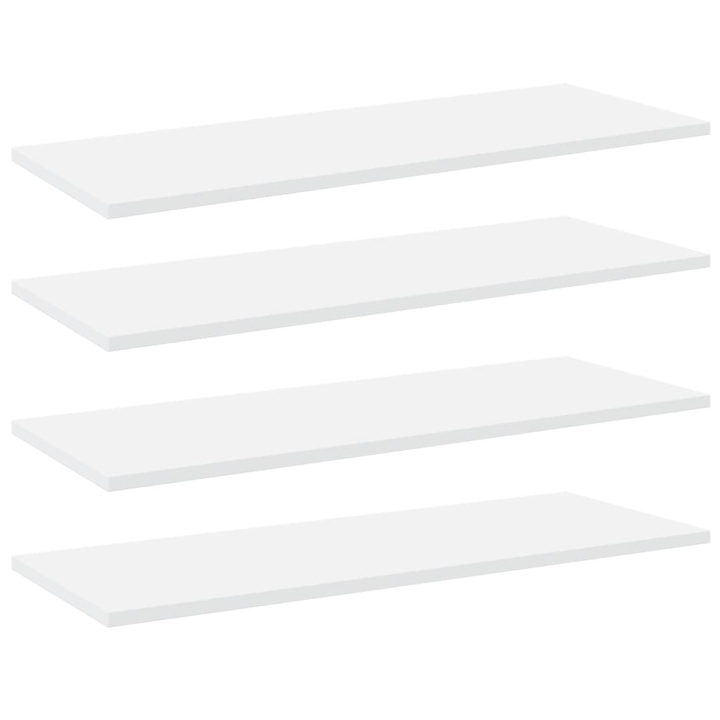 Bücherregal-Bretter 4 Stk. Weiß 80x30x1,5 cm Holzwerkstoff