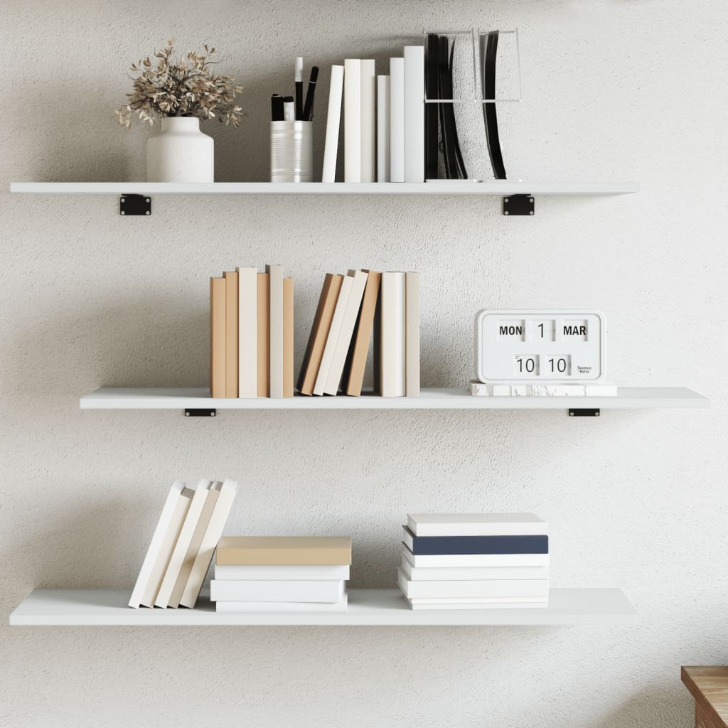 Bücherregal-Bretter 4 Stk. Weiß 80x30x1,5 cm Holzwerkstoff