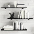 Bücherregal-Bretter 4 Stk. Schwarz 80x30x1,5 cm Holzwerkstoff