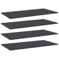 Bücherregal-Bretter 4 Stk. Grau 80x30x1,5 cm Holzwerkstoff