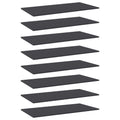 Bücherregal-Bretter 8 Stk. Grau 80x30x1,5 cm Holzwerkstoff