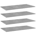 Bücherregal-Bretter 4 Stk. Betongrau 80x30x1,5 cm Holzwerkstoff