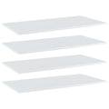 Bücherregal-Bretter 4 Stk. Hochglanz-Weiß 80x30x1,5 cm