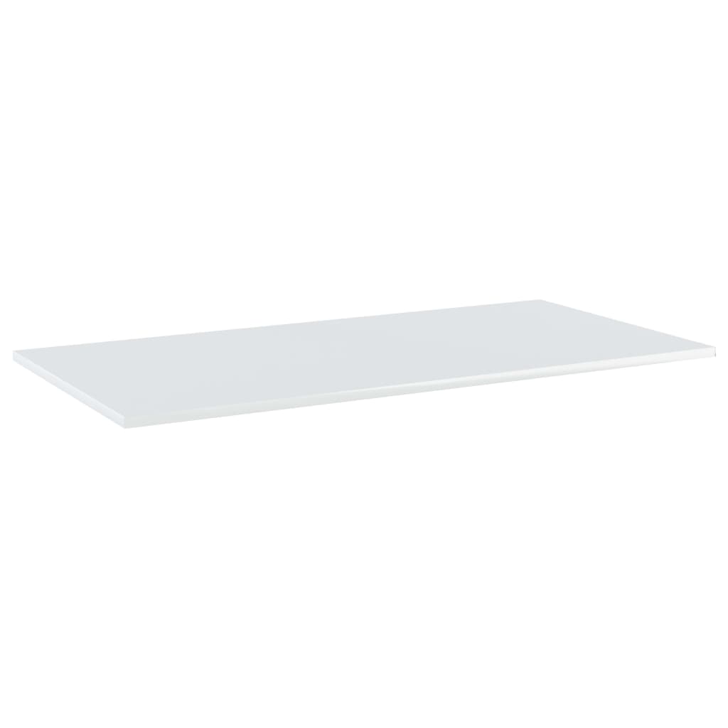 Bücherregal-Bretter 4 Stk. Hochglanz-Weiß 80x30x1,5 cm