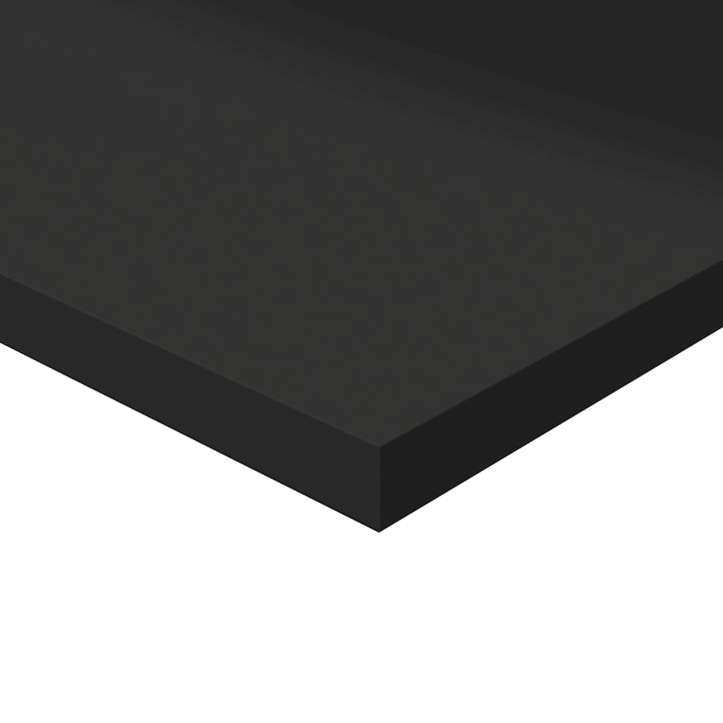 Bücherregal-Bretter 8 Stk. Hochglanz-Schwarz 80x30x1,5 cm
